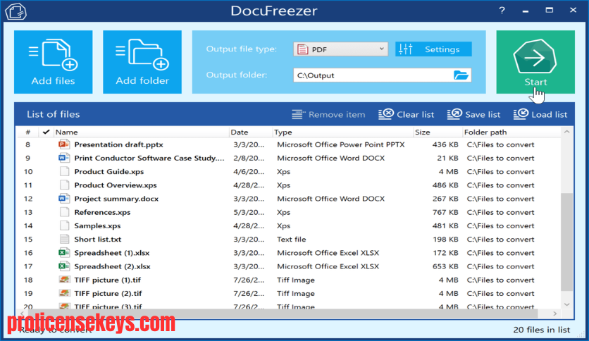 DocuFreezer 7.0 软件界面