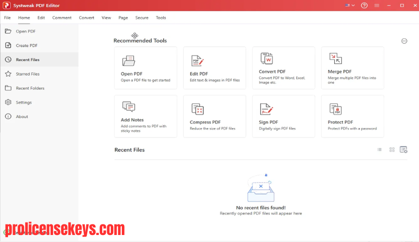 Systweak PDF Editor Pro 软件主界面