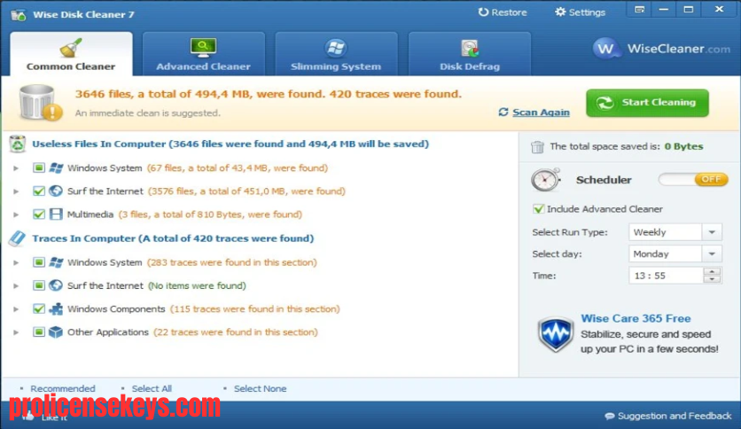Wise Disk Cleaner 免费磁盘清理工具