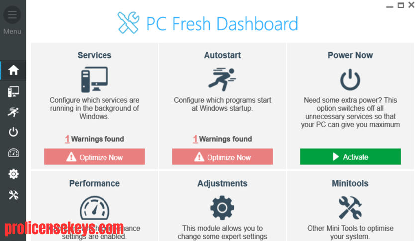 Abelssoft PC Fresh Windows 性能优化界面