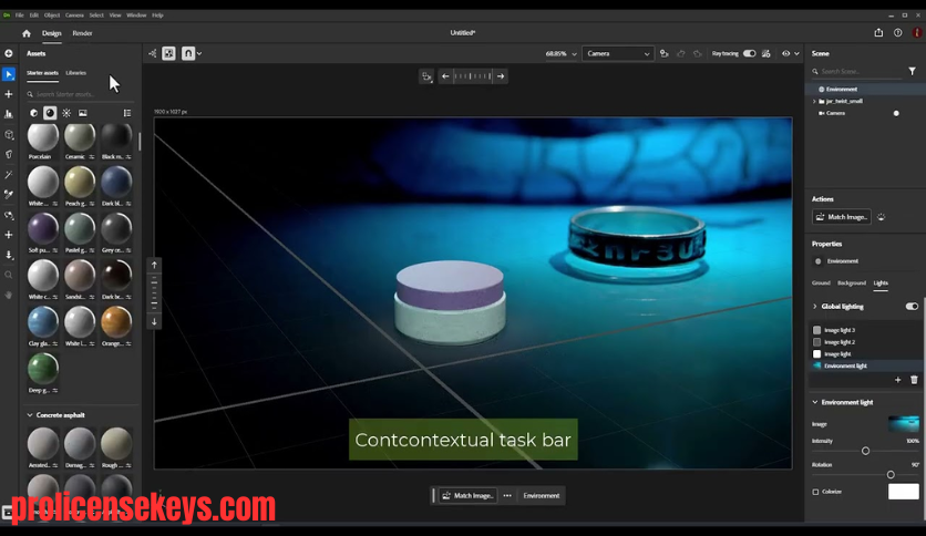 Adobe Dimension 软件主界面