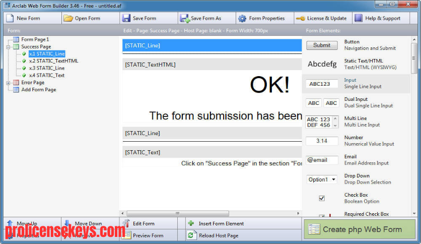 Arclab Web Form Builder 表单设计器