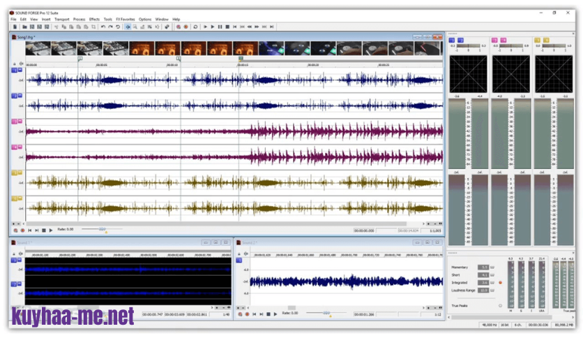 BorisFX Sound Forge Plus waveform editing workspace