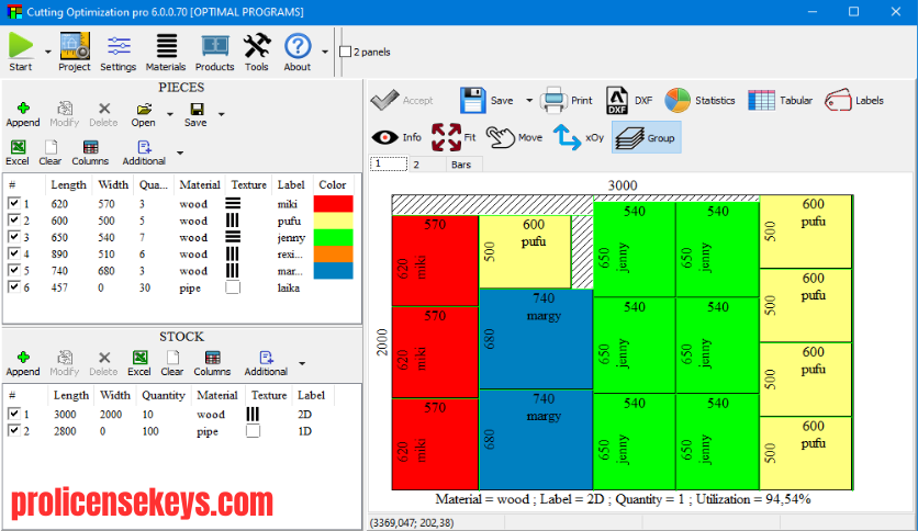 Cutting Optimization Pro 切割方案优化功能展示