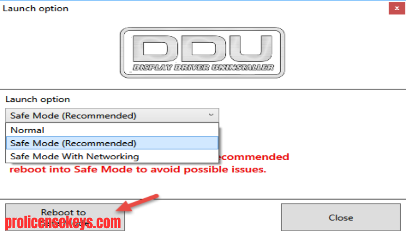 DDU 显卡驱动清理工具操作界面