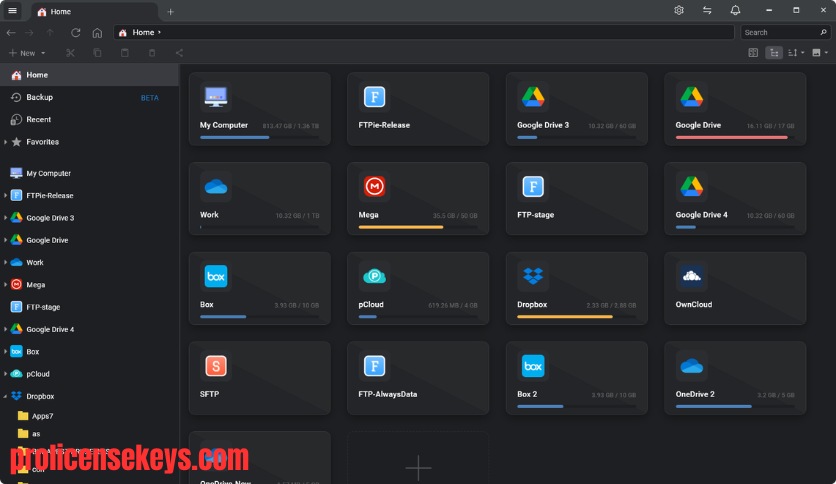 FTPie Pro 远程服务器连接与文件管理界面