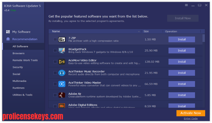 IObit Software Updater Windows 软件更新工具