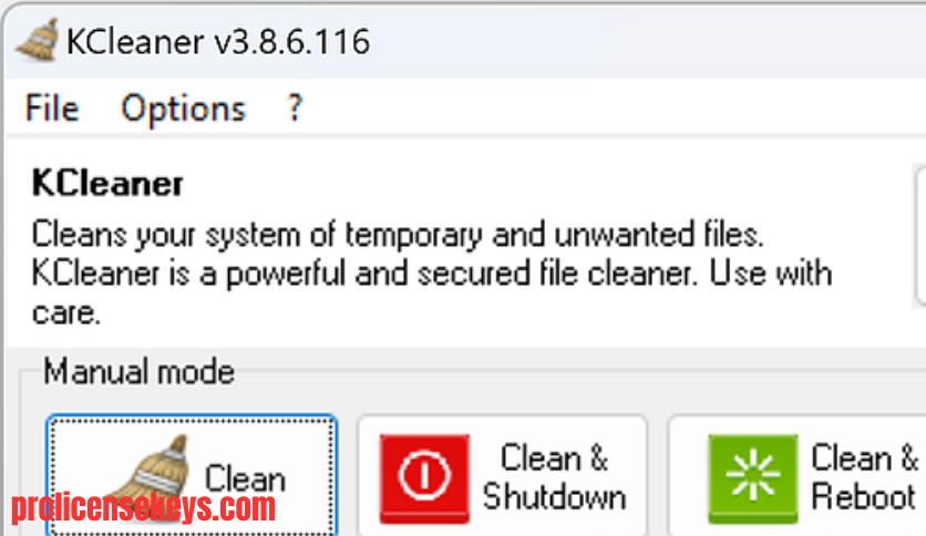 KCleaner Windows 垃圾文件清理界面