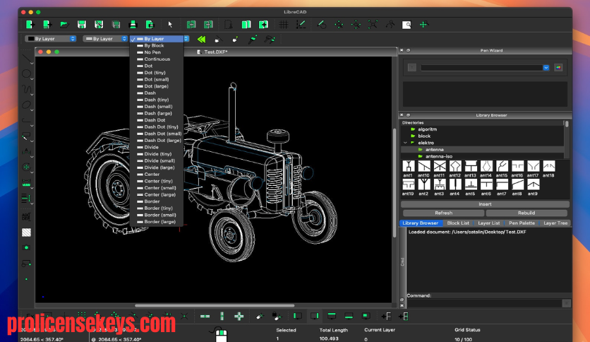 LibreCAD 二维工程图纸绘制示例