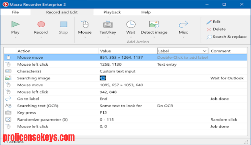 Macro Recorder Enterprise 软件主界面