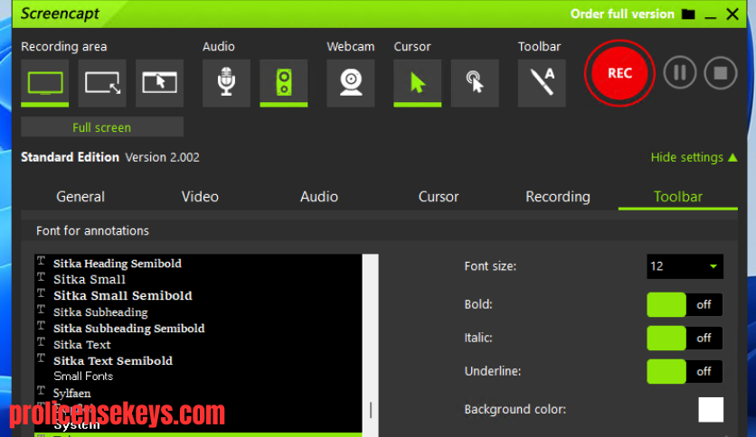 Screencapt Windows 屏幕录制软件